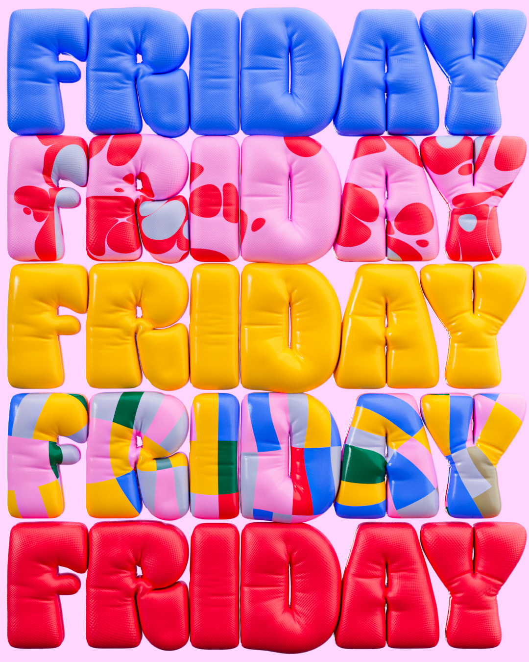 Puffy 3D Typography Animation